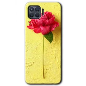 Oppo Reno 4 Lite Kırmızı Gül Baskılı Uyumlu Silikon Kılıf