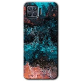 Oppo Reno 4 Lite Liquid Colorfull Baskılı Uyumlu Silikon Kılıf