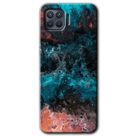 Oppo Reno 4 Lite Liquid Colorfull Baskılı Uyumlu Silikon Kılıf