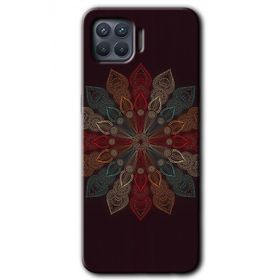 Oppo Reno 4 Lite Mandala Flower Wal Baskılı Uyumlu Silikon Kılıf