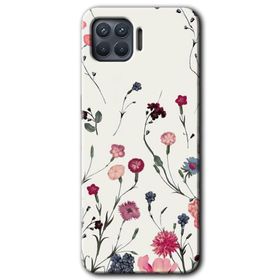 Oppo Reno 4 Lite Mat Çiçek Baskılı Uyumlu Silikon Kılıf