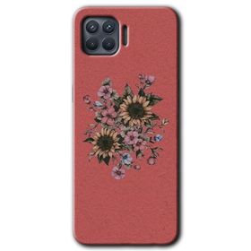 Oppo Reno 4 Lite Mat Çiçek Baskılı Uyumlu Silikon Kılıf