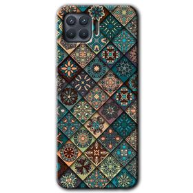 Oppo Reno 4 Lite Mat Mandala Baskılı Uyumlu Silikon Kılıf