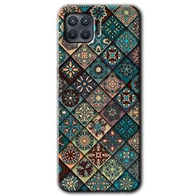 Oppo Reno 4 Lite Mat Mandala Baskılı Uyumlu Silikon Kılıf