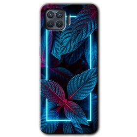 Oppo Reno 4 Lite Mekanik Yaprak 4 Baskılı Uyumlu Silikon Kılıf