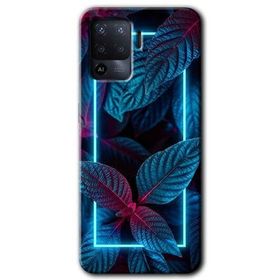 Oppo Reno 4 Lite Mekanik Yaprak 5 Baskılı Uyumlu Silikon Kılıf