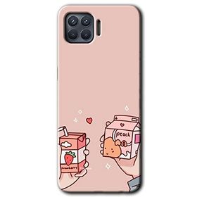Oppo Reno 4 Lite Meyveli Süt Baskılı Uyumlu Silikon Kılıf