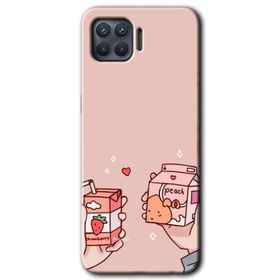 Oppo Reno 4 Lite Meyveli Süt Baskılı Uyumlu Silikon Kılıf