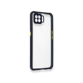 Oppo Reno 4 Lite Miami Şeffaf Silikon Lacivert Kılıf