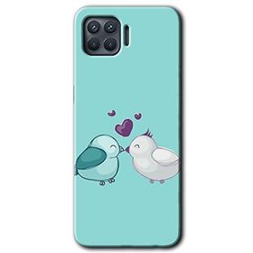 Oppo Reno 4 Lite Mutlu Kuşlar Baskılı Uyumlu Silikon Kılıf
