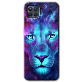 Oppo Reno 4 Lite Neon Lion Baskılı Uyumlu Silikon Kılıf