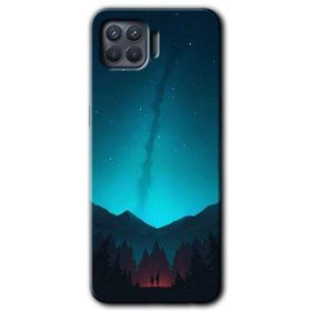 Oppo Reno 4 Lite Night Fores Mount Baskılı Uyumlu Silikon Kılıf