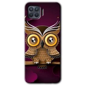Oppo Reno 4 Lite Owl Bird Branch Baskılı Uyumlu Silikon Kılıf