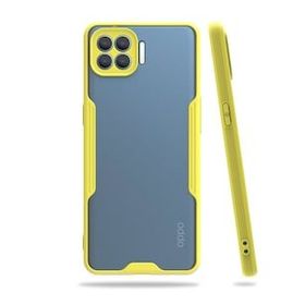 Oppo Reno 4 Lite Platin Silikon Sarı Kılıf