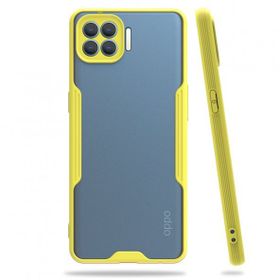 Oppo Reno 4 Lite Platin Silikon Sarı Kılıf