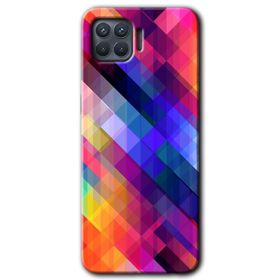Oppo Reno 4 Lite Polygon Graident 3 Baskılı Uyumlu Silikon Kılıf