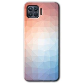 Oppo Reno 4 Lite Polygon Graident 3 Baskılı Uyumlu Silikon Kılıf