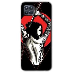 Oppo Reno 4 Lite Samurai Girl Baskılı Uyumlu Silikon Kılıf
