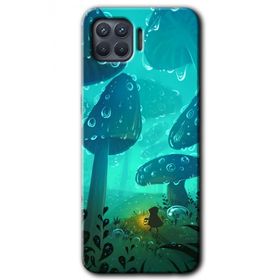 Oppo Reno 4 Lite Silhoutte Dropss Baskılı Uyumlu Silikon Kılıf