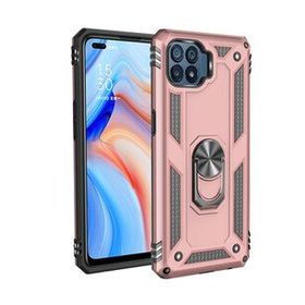 Oppo Reno 4 Lite Sofya Yüzüklü Silikon Kapak Rose Kılıf