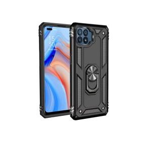 Oppo Reno 4 Lite Sofya Yüzüklü Silikon Kapak Siyah Kılıf