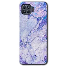 Oppo Reno 4 Lite Spots Lilac Baskılı Uyumlu Silikon Kılıf