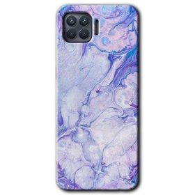 Oppo Reno 4 Lite Spots Lilac Baskılı Uyumlu Silikon Kılıf
