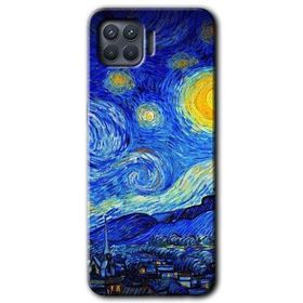 Oppo Reno 4 Lite Starry Night Baskılı Uyumlu Silikon Kılıf