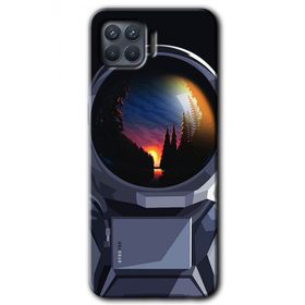 Oppo Reno 4 Lite Uyumlu Astronot Baskılı Silikon Kılıf