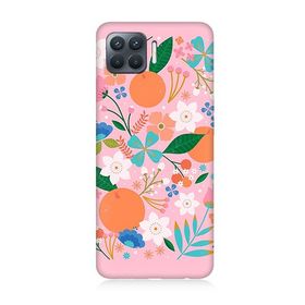 Oppo Reno 4 Lite Uyumlu Portakal Çiçeği Baskılı Silikon Kılıf