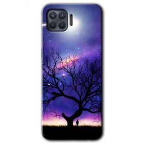 Oppo Reno 4 Lite Uzay Silüet Baskılı Uyumlu Silikon Kılıf