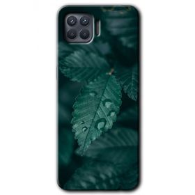 Oppo Reno 4 Lite Yağmurlu Yaprak Baskılı Uyumlu Silikon Kılıf
