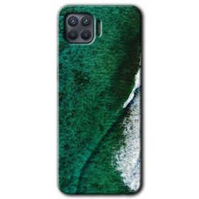 Oppo Reno 4 Lite Yeşil Okyanus Baskılı Uyumlu Silikon Kılıf