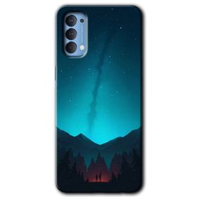 Oppo Reno 4 Mandala Patterns Kaleidoscope Baskılı Uyumlu Silikon Kılıf