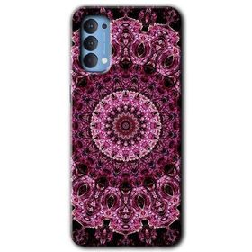 Oppo Reno 4 Mandala Patterns Kaleidoscope Baskılı Uyumlu Silikon Kılıf