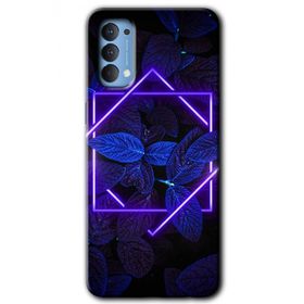 Oppo Reno 4 Mekanik Yaprak 5 Baskılı Uyumlu Silikon Kılıf