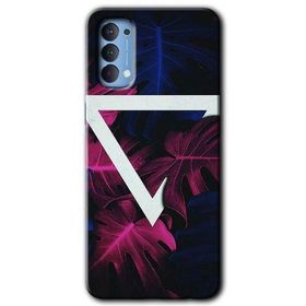 Oppo Reno 4 Mekanik Yaprak Baskılı Uyumlu Silikon Kılıf