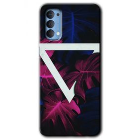 Oppo Reno 4 Mekanik Yaprak Baskılı Uyumlu Silikon Kılıf