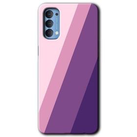 Oppo Reno 4 Oblique Baskılı Uyumlu Silikon Kılıf