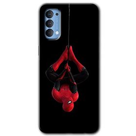 Oppo Reno 4 Örümcek Adam Baskılı Uyumlu Silikon Kılıf