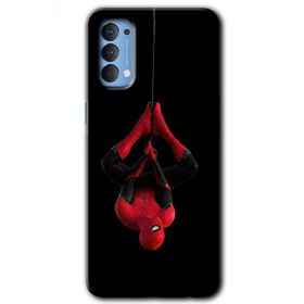 Oppo Reno 4 Örümcek Adam Baskılı Uyumlu Silikon Kılıf