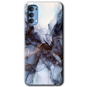 Oppo Reno 4 Otantik Mermer Baskılı Uyumlu Silikon Kılıf