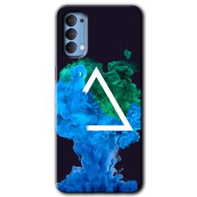Oppo Reno 4 Outlines Paint Baskılı Uyumlu Silikon Kılıf