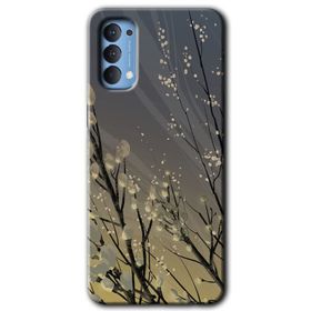 Oppo Reno 4 Outlines Paint Baskılı Uyumlu Silikon Kılıf