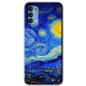 Oppo Reno 4 Outlines Paint Baskılı Uyumlu Silikon Kılıf