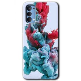 Oppo Reno 4 Renkli Karışım Baskılı Uyumlu Silikon Kılıf