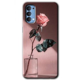 Oppo Reno 4 Retro Gül Baskılı Uyumlu Silikon Kılıf