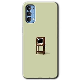 Oppo Reno 4 Retro TV Baskılı Uyumlu Silikon Kılıf
