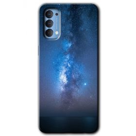 Oppo Reno 4 Samanyolu Baskılı Uyumlu Silikon Kılıf