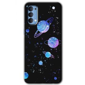 Oppo Reno 4 Samanyolu Galaksi Baskılı Uyumlu Silikon Kılıf